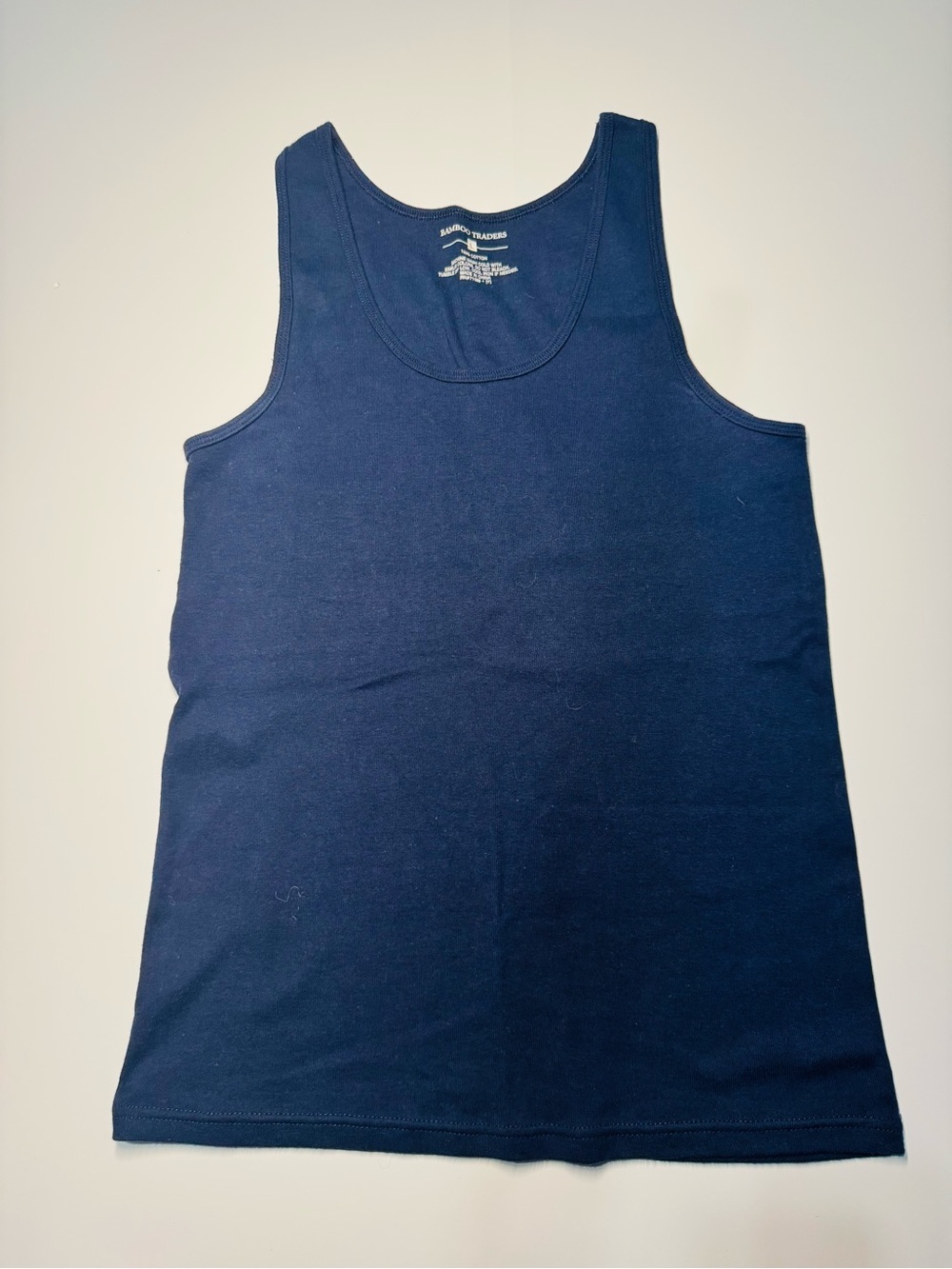 Bamboo Traders Women’s Navy Tank Top, 100% Cotton Size Lg